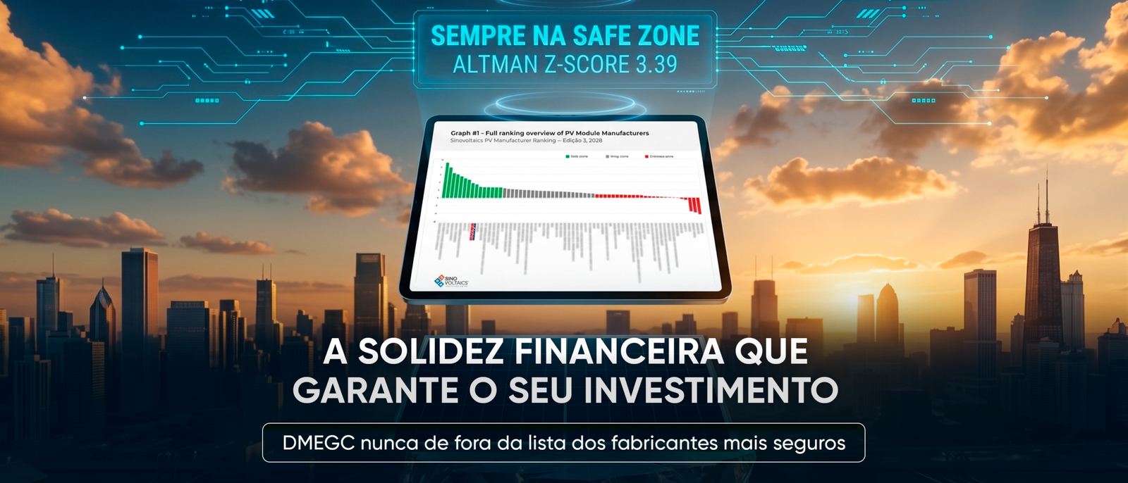 DMEGC Solar segue no TOP 10 mundial em estabilidade financeira, segundo Sinovoltaics